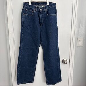 Vintage Levi's Men's Relaxed Fit Dark Blue Jeans